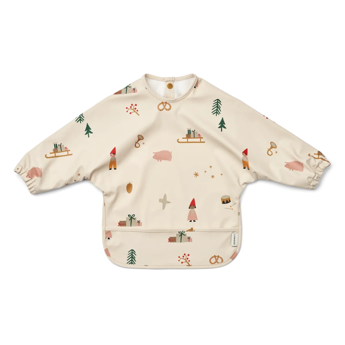 Liewood Merle Cape Bib with sleeves | Holiday /Sandy Mix