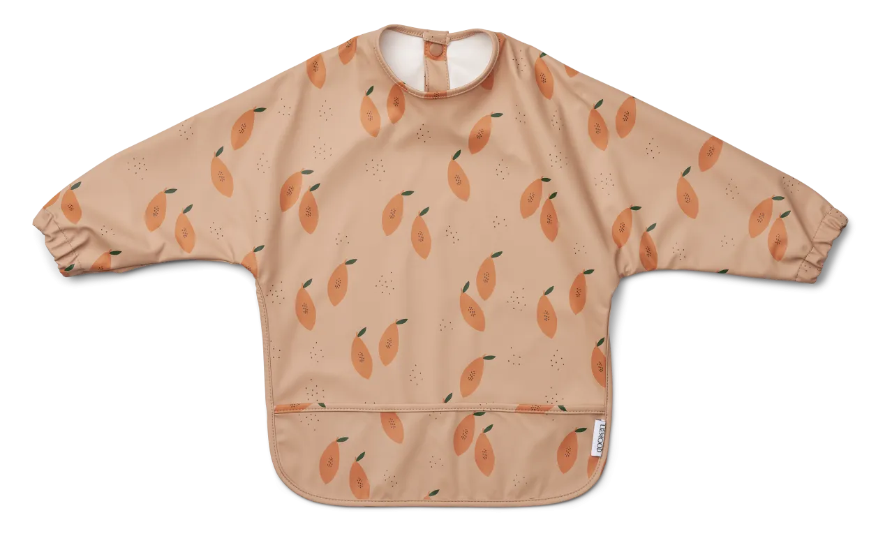 Liewood Merle Cape Bib With sleeves | Papaya /pale tuscany