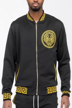 Lion Head Embroidery Status Track Jacket