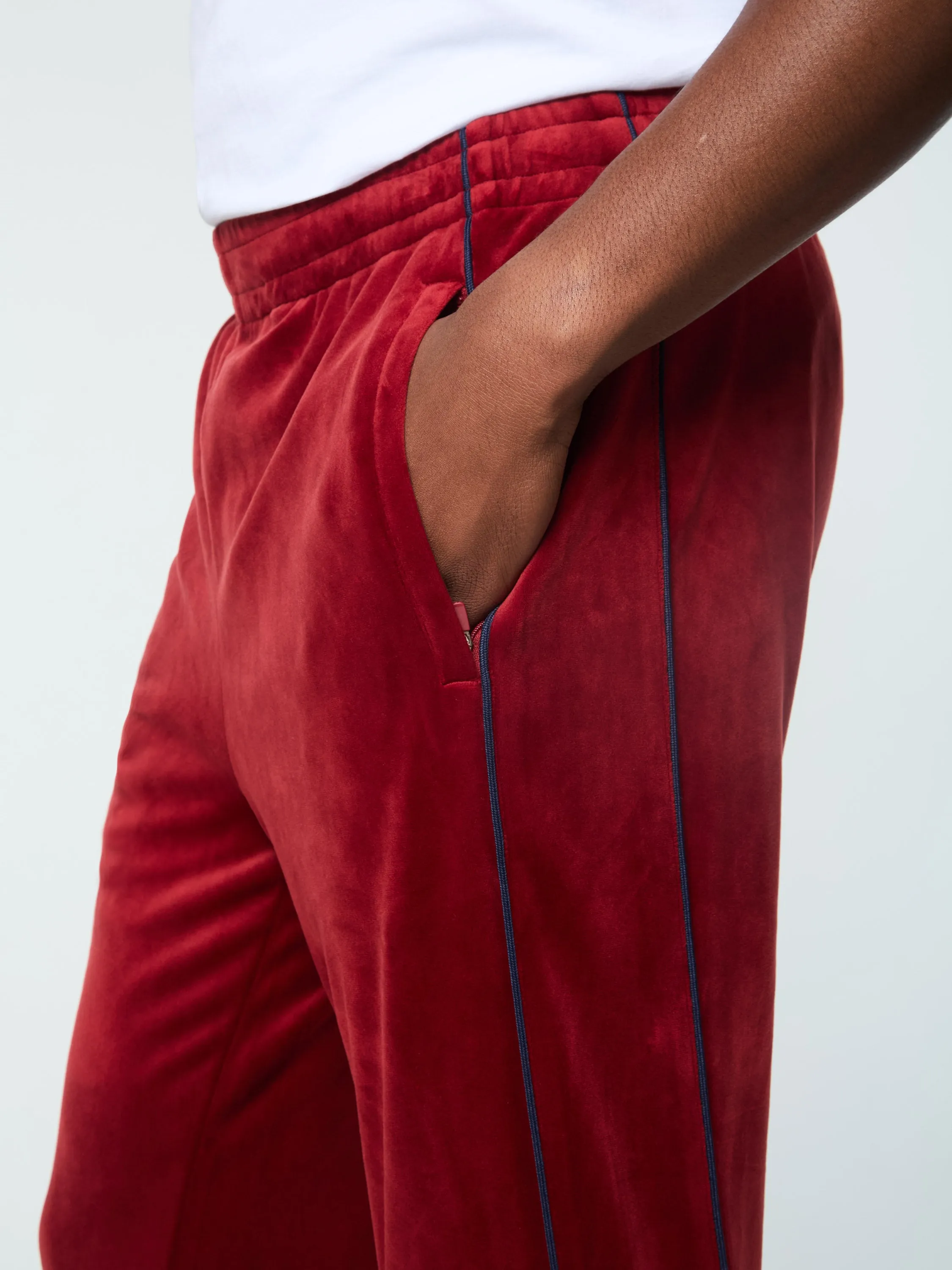 Lioni Velour Track Pant- Sun Dried Tomato