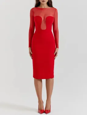 Lucia Backless Split Bodycon Midi Dress