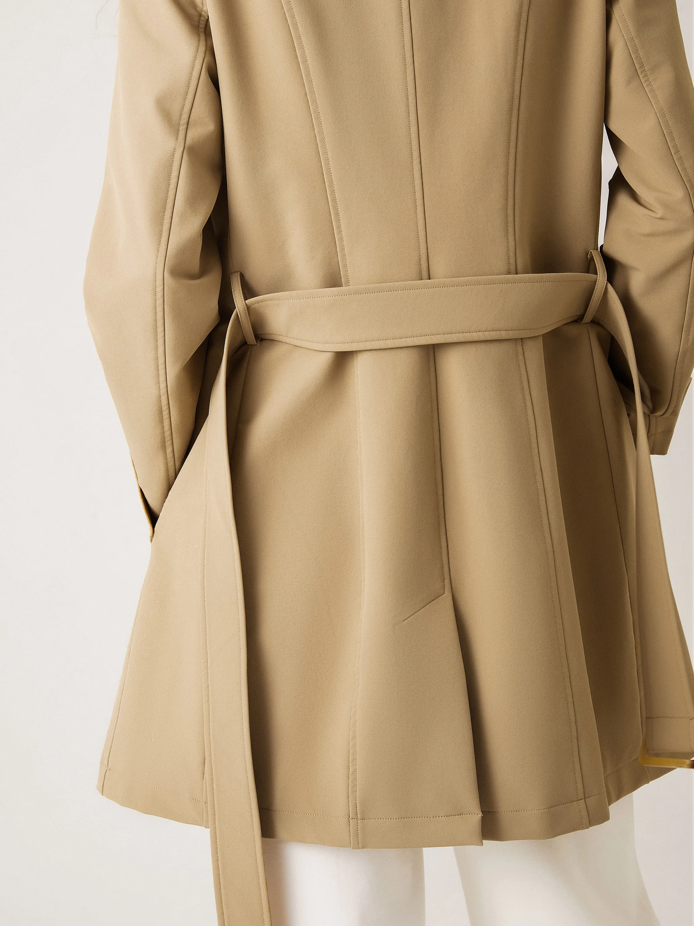 Matte Water-Repellent Trench Coat