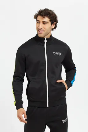 Men Black Training Track Jacket