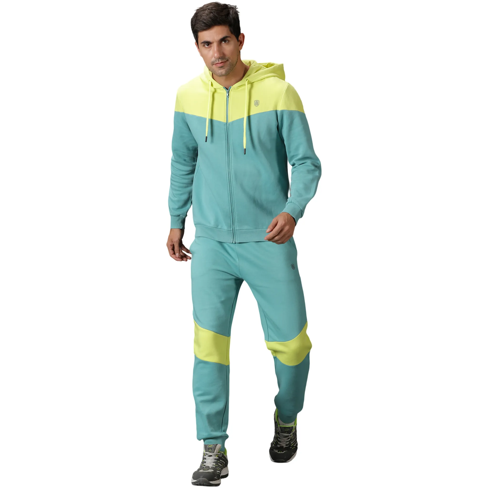 Men Colour Block Out Door Training Track Suit