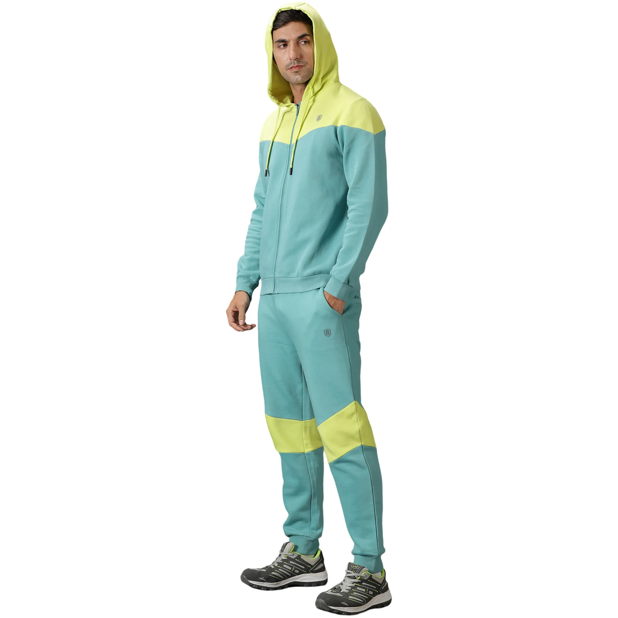 Men Colour Block Out Door Training Track Suit