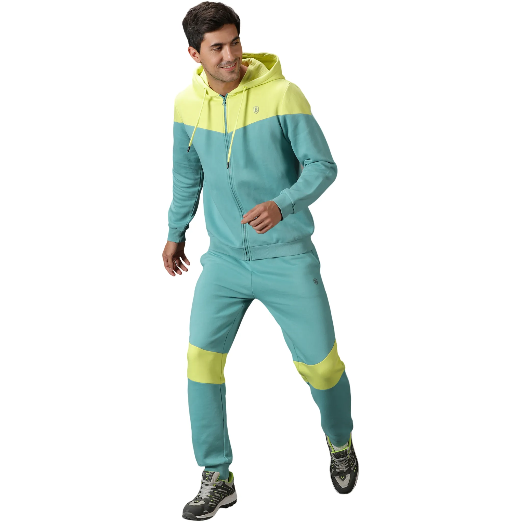 Men Colour Block Out Door Training Track Suit