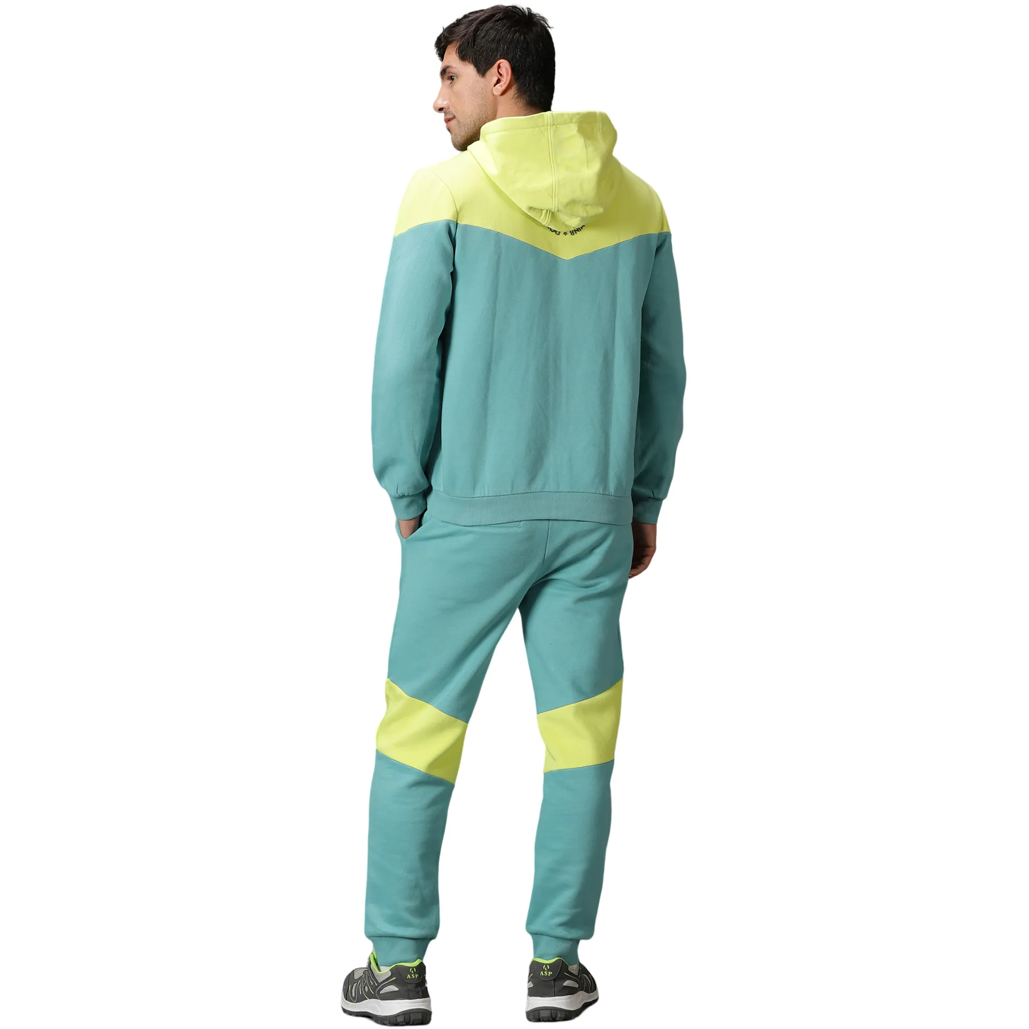 Men Colour Block Out Door Training Track Suit