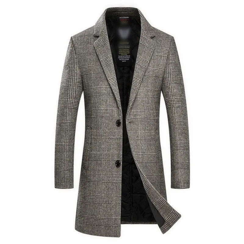 Men's Wool Long Winter Coat