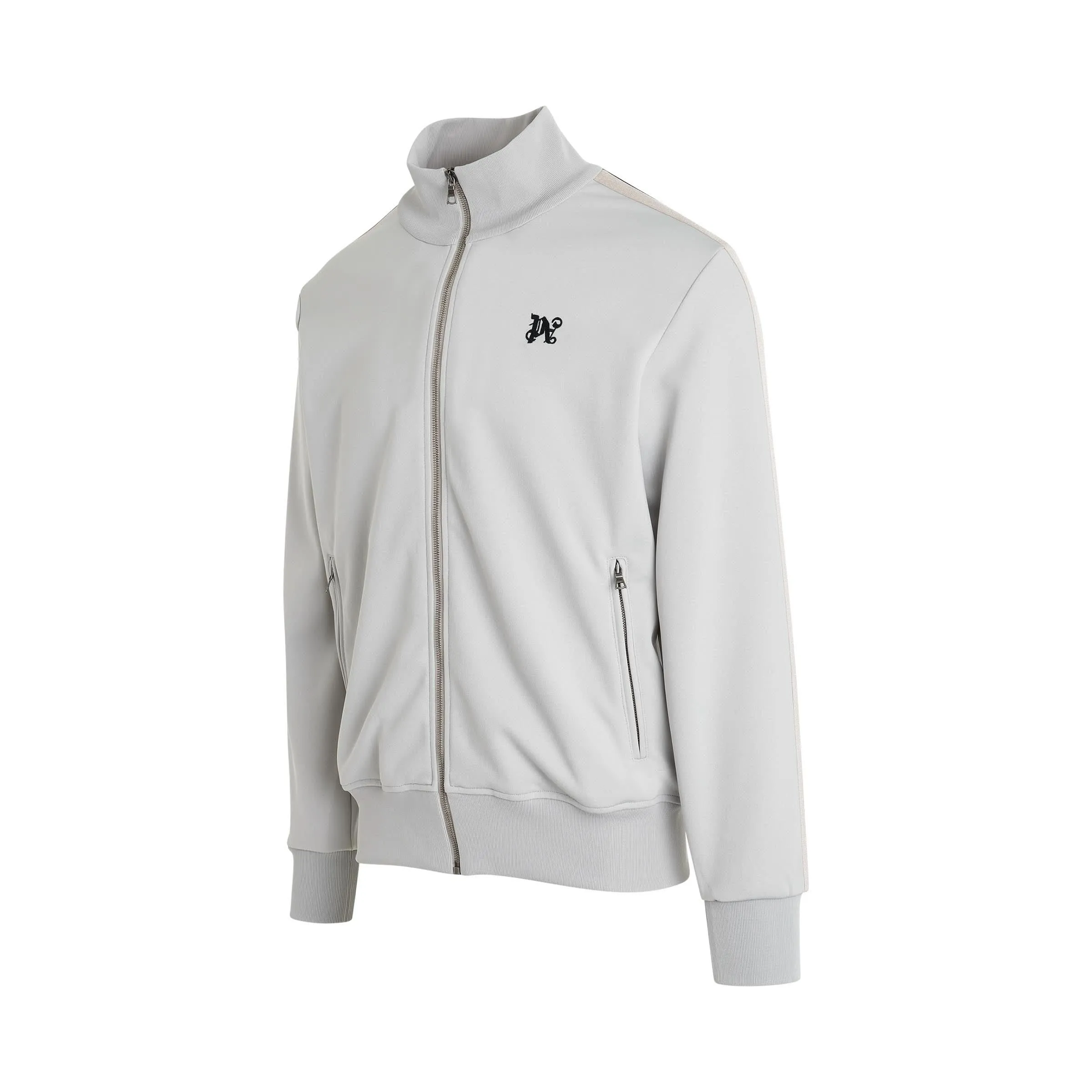 Monogram Track Jacket in Light Grey