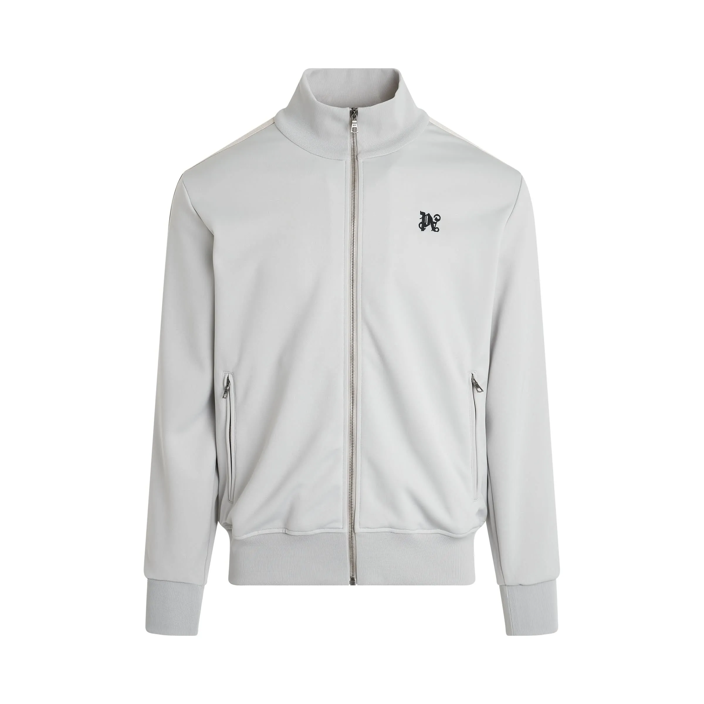 Monogram Track Jacket in Light Grey