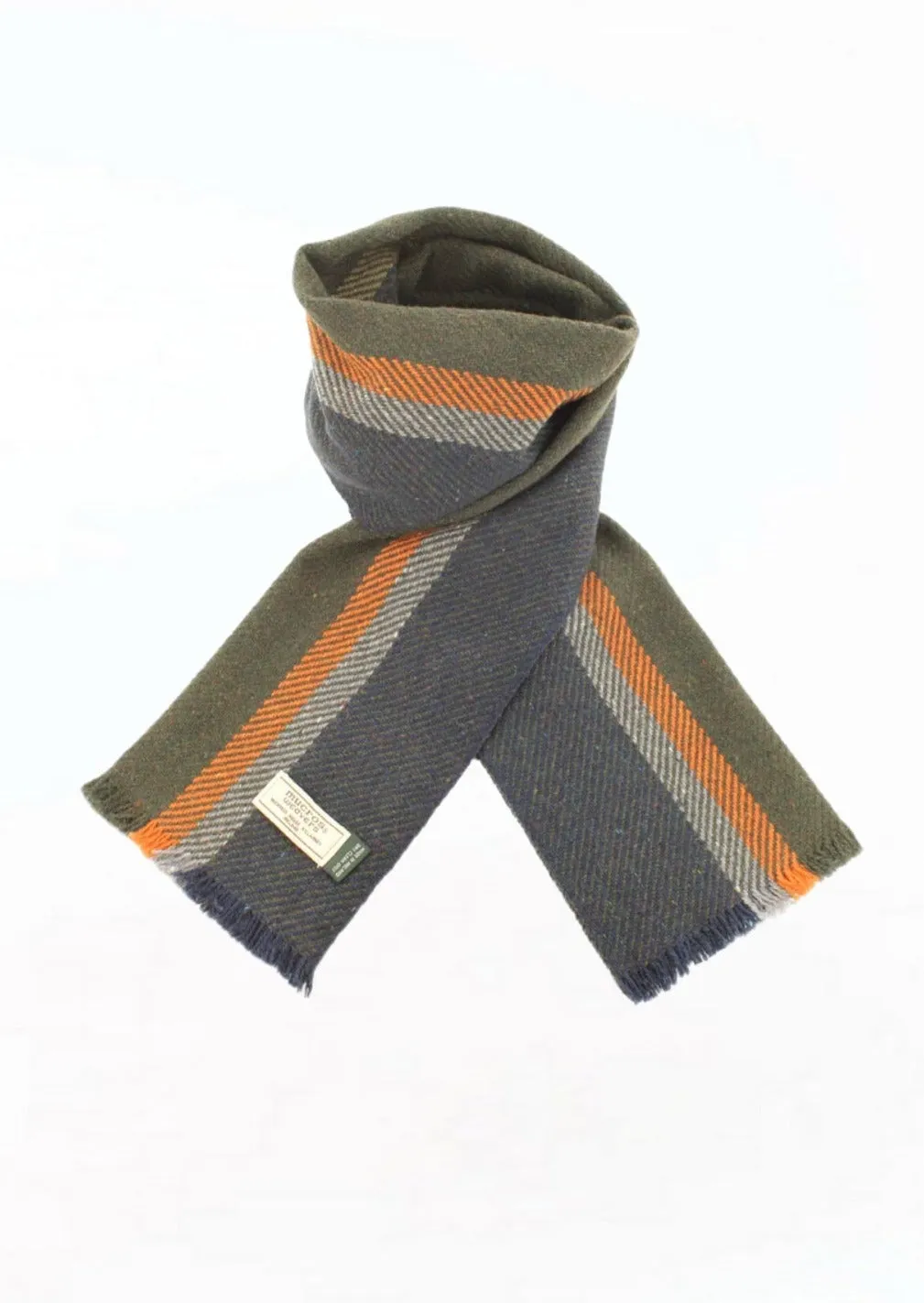 Mucros Donegal Scarf | Orange Stripe