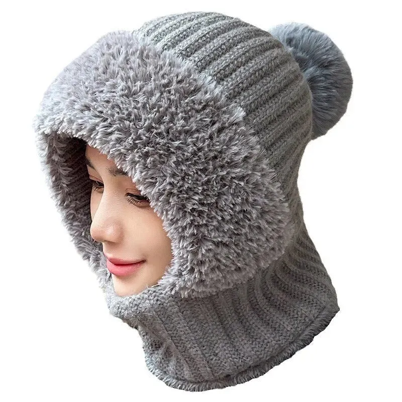 Multifunctional One-piece Hat Neck Protection Bandana Warm Fleece Winter Balaclava