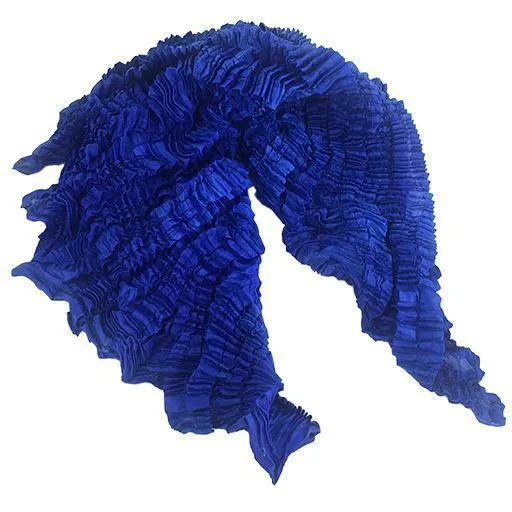 Nellie Rose Silk Scarf: Bomaki Square, Cobalt