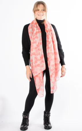 Neon Blooms Scarf | Pink