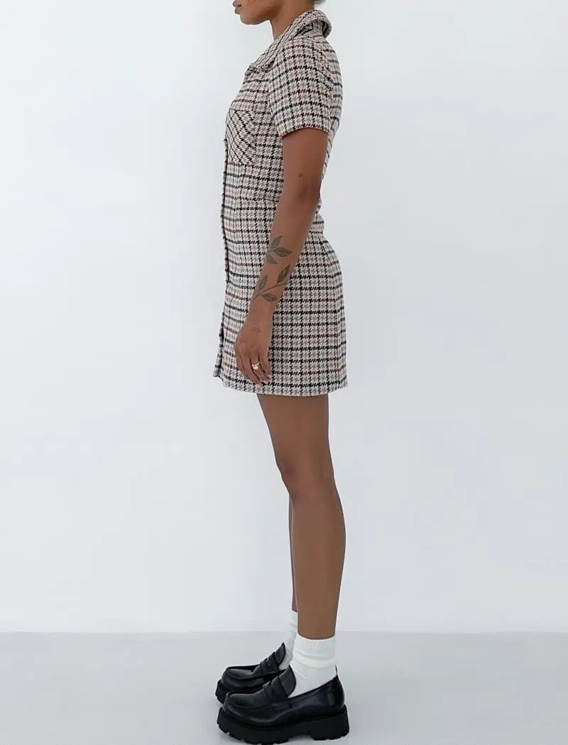 Notting Hill Mini Dress | Newbury Plaid Tweed