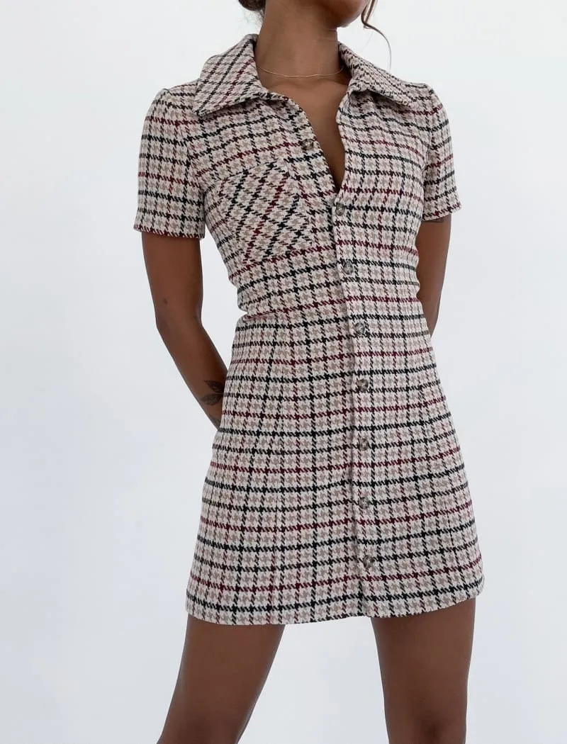 Notting Hill Mini Dress | Newbury Plaid Tweed