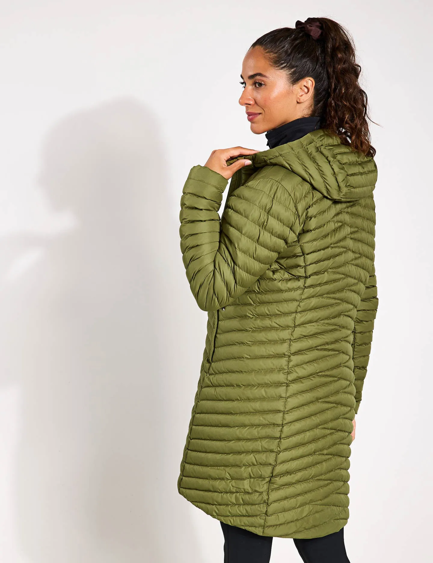 Nula Micro Jacket Long - Oak Moss