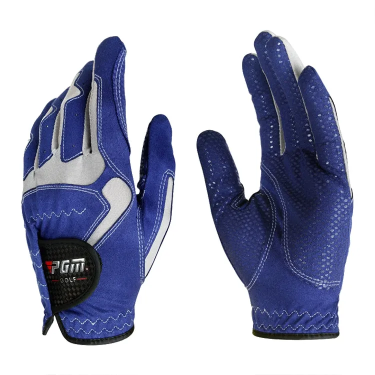 PGM Golf Left Hand Microfiber Cloth Anti-Slip Single Gloves for Men (Color:Blue Size:26)