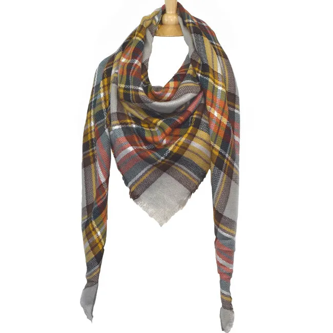 Plaid TRIANGLE Scarf