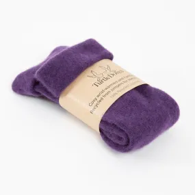 Purple Cashmere Fingerless Gloves