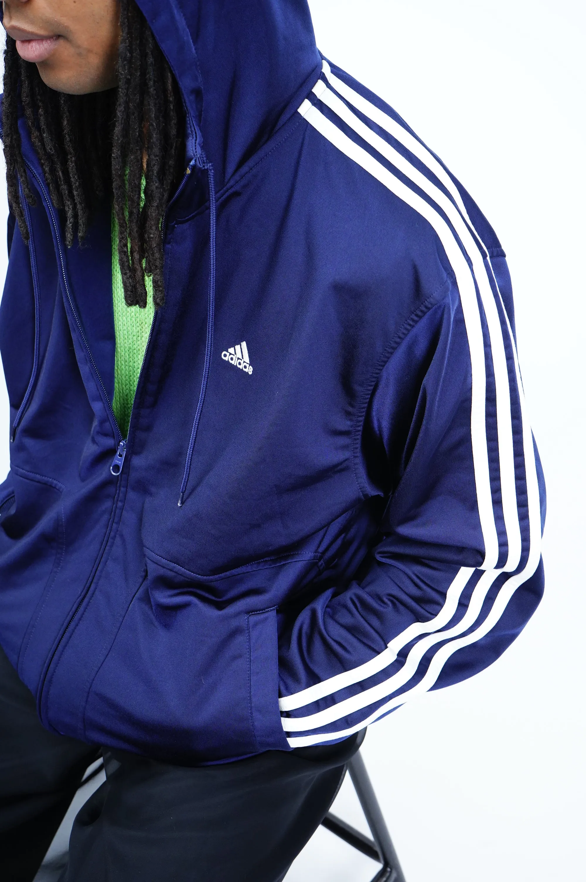 "adidas" -Hooded Track Jacket-