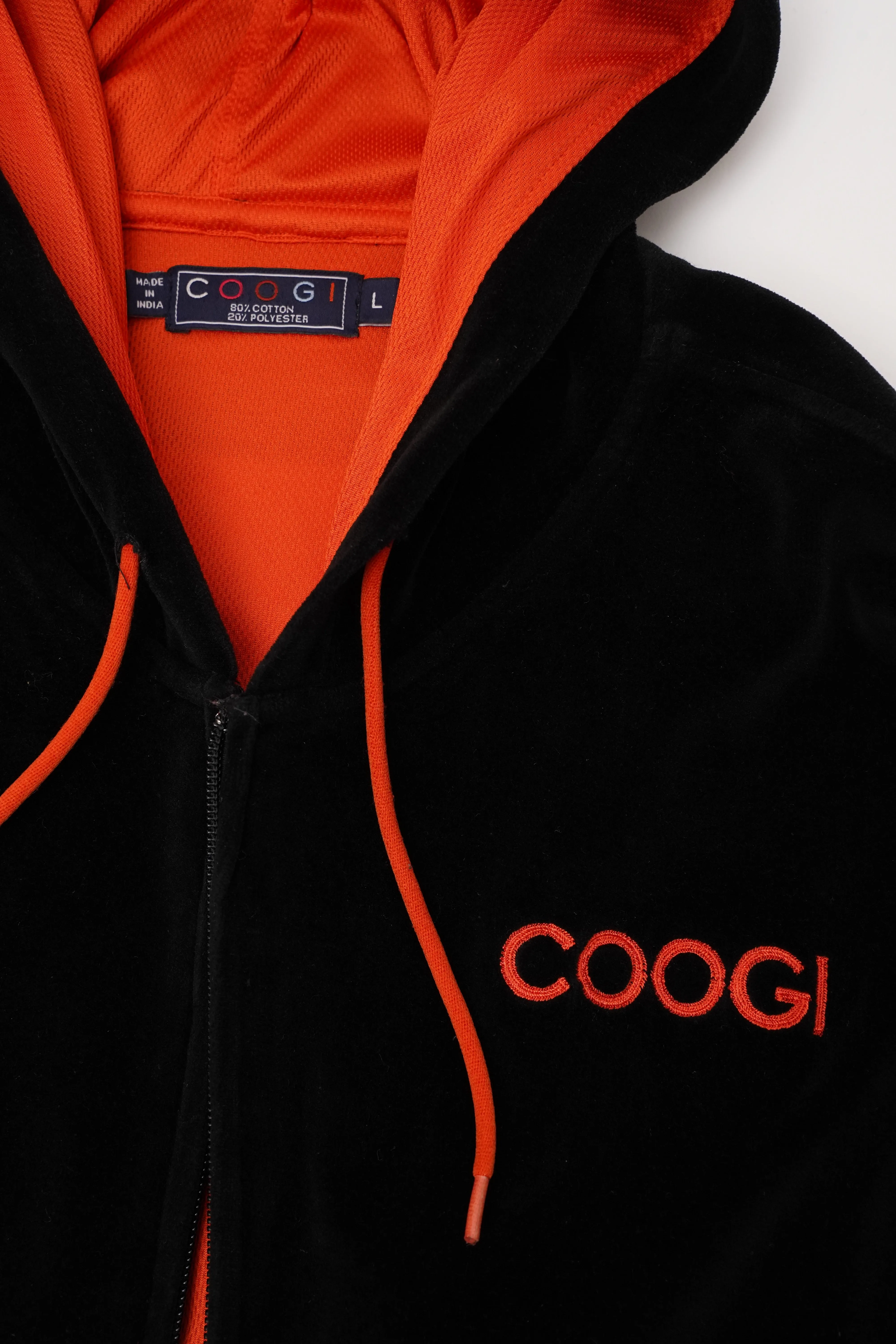 "COOGI" -Logo Embroidery Velour Track Jacket/Pants-