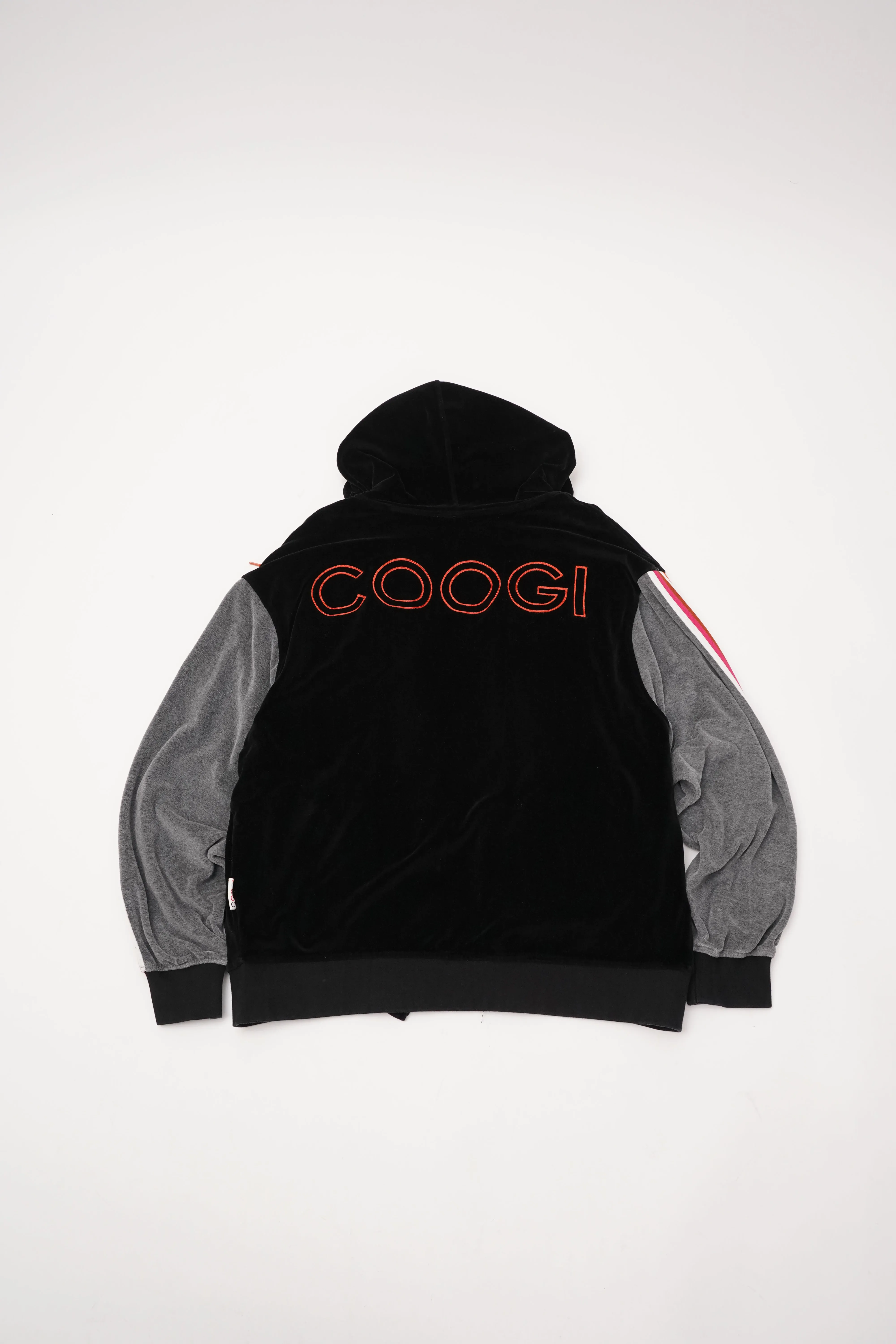 "COOGI" -Logo Embroidery Velour Track Jacket/Pants-