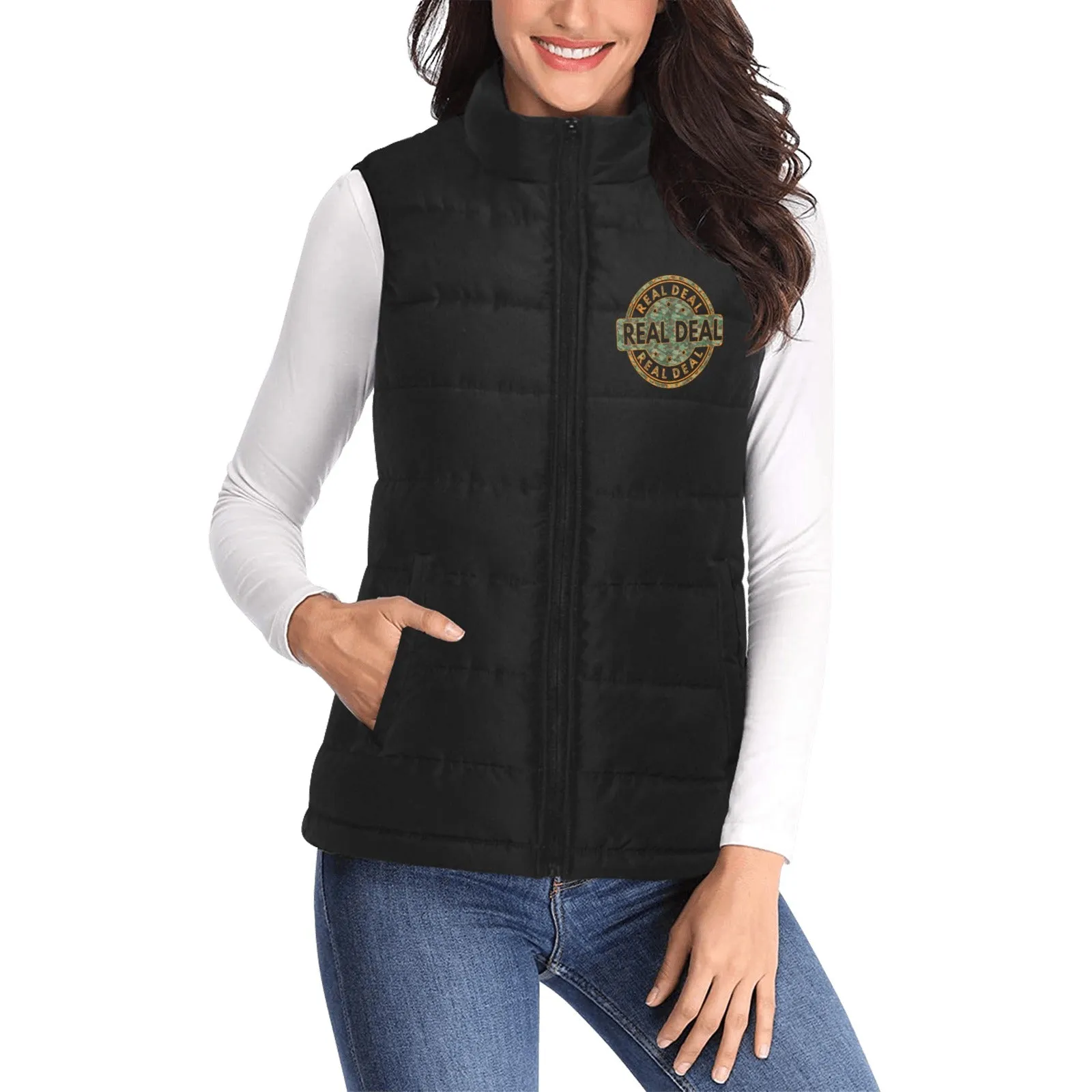 Real Deal Women's Padded Vest Jacket (Model H44)