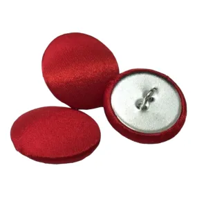 Red Satin Buttons - Choice of Sizes