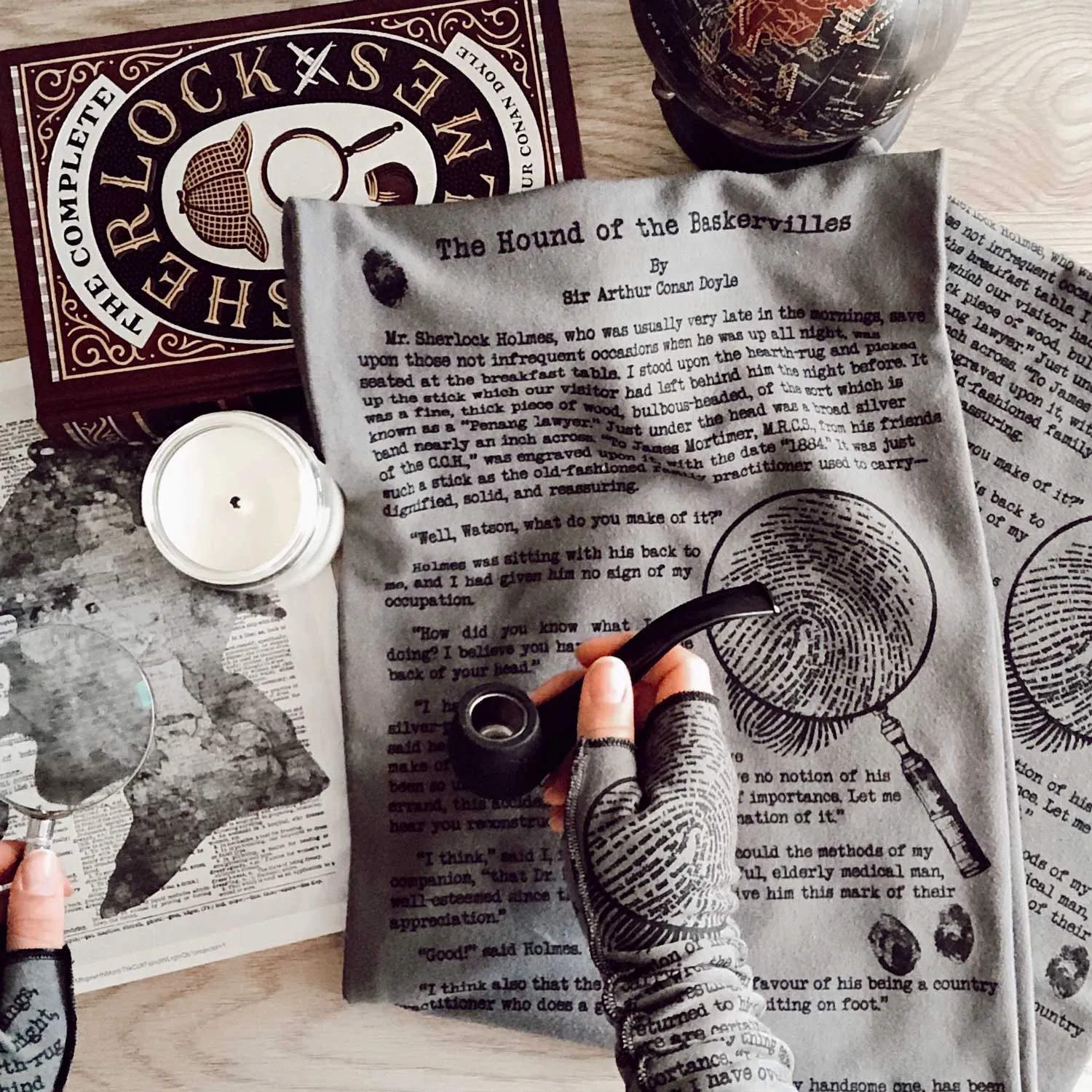 Sherlock Holmes Book Scarf