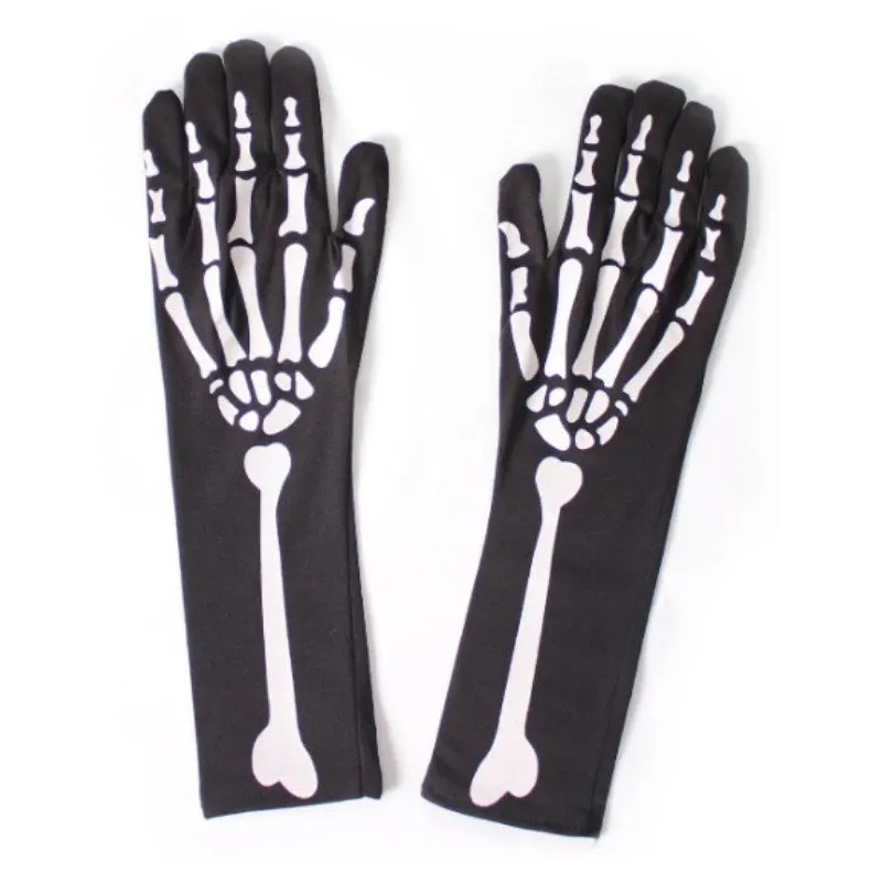 Skeleton Gloves-Long