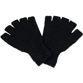 Striped and Solid Fingerless Gloves