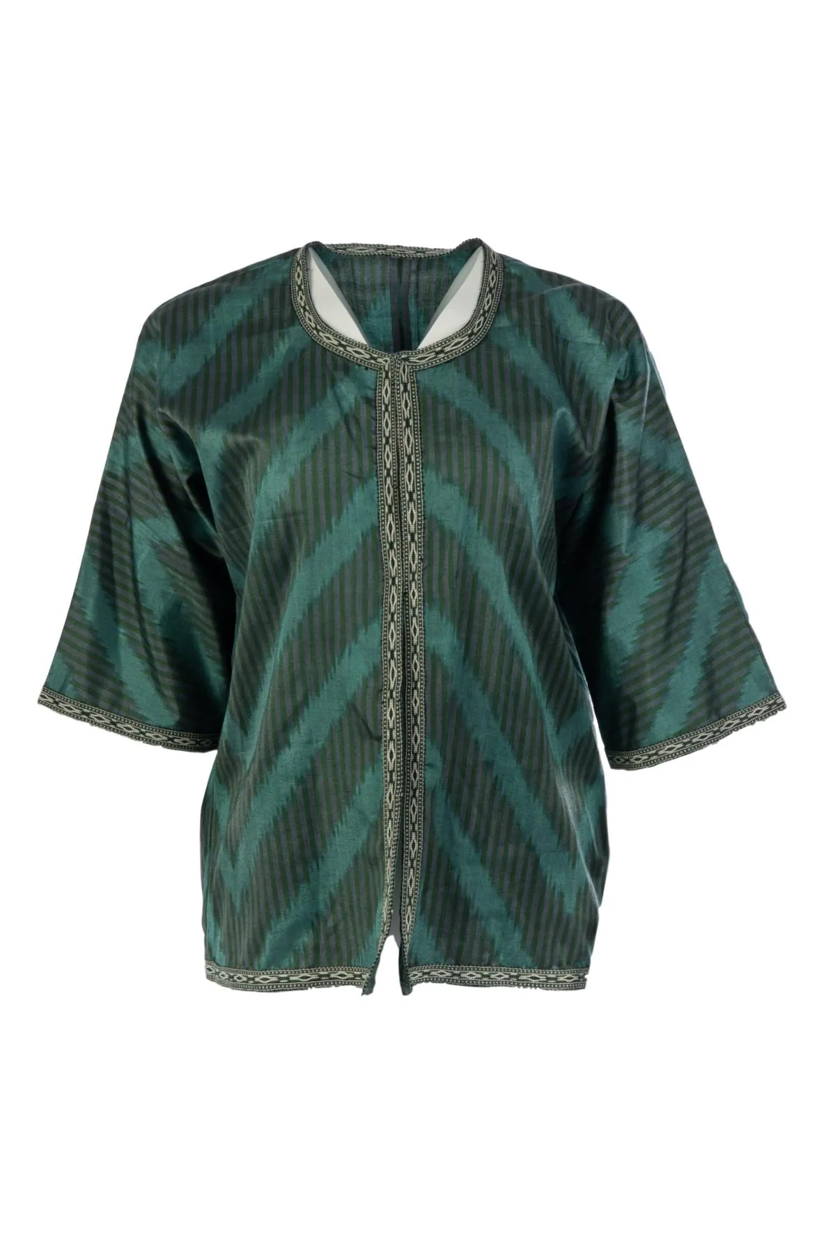 Sussex Silk Ikat Jacket - Green