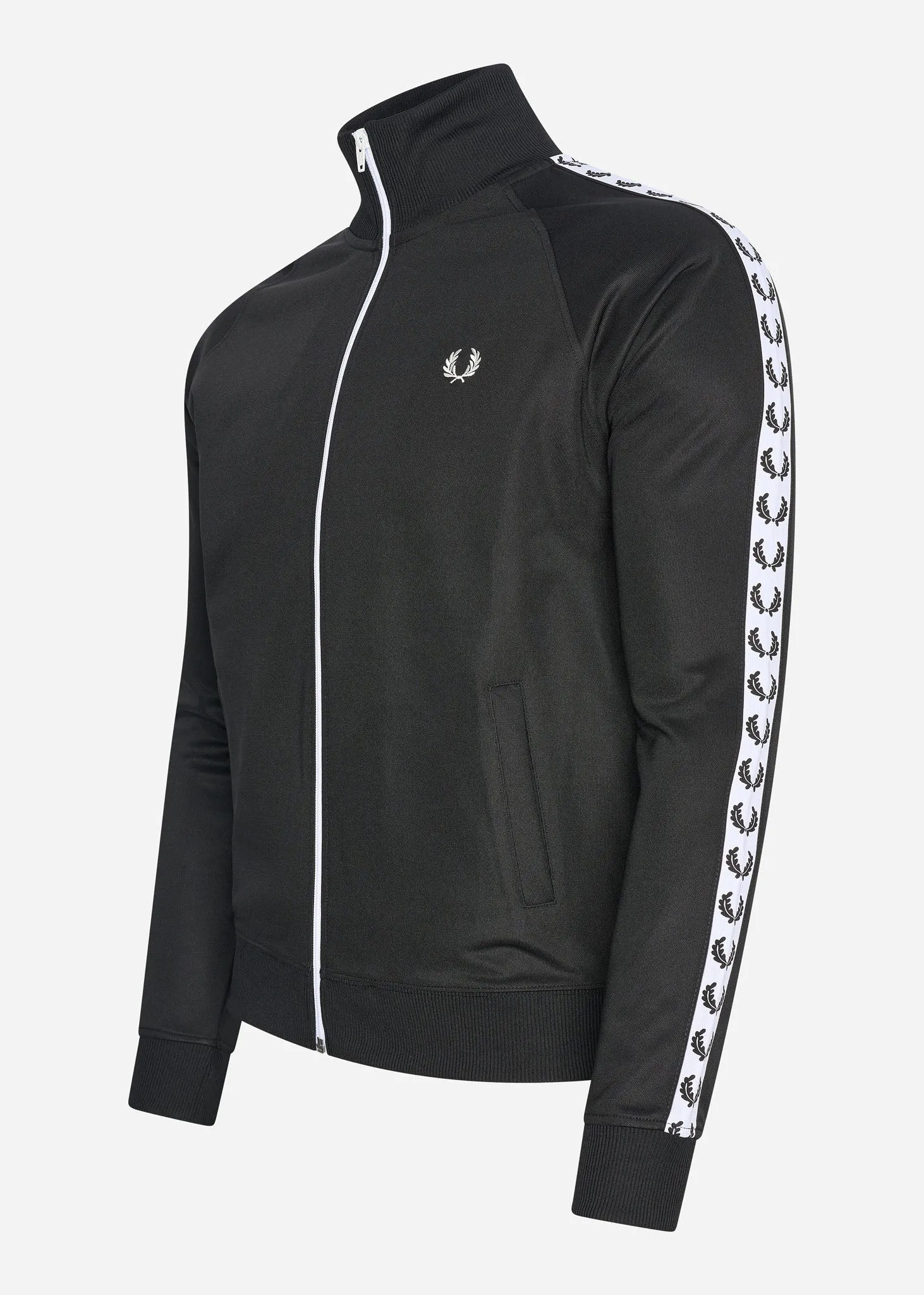 Taped track jacket - black