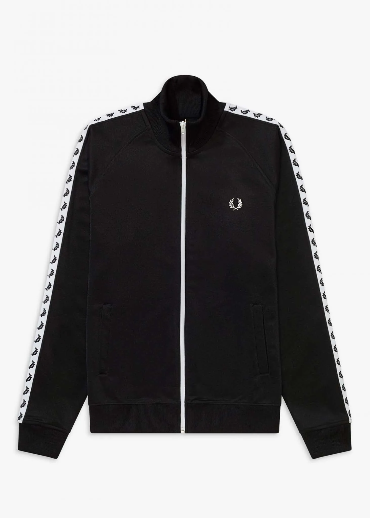 Taped track jacket - black