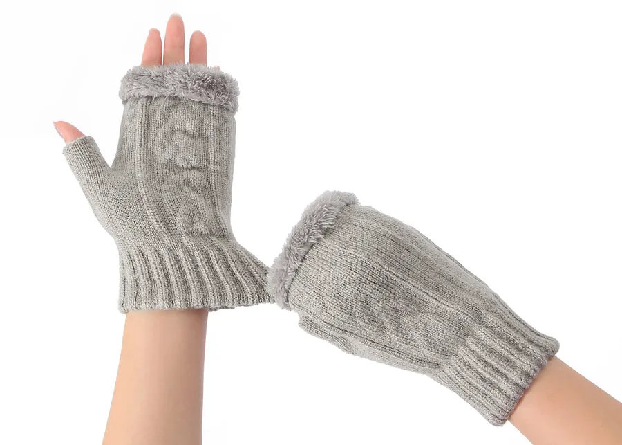 Tarramarra Fingerless Ultra Plush Knit Gloves