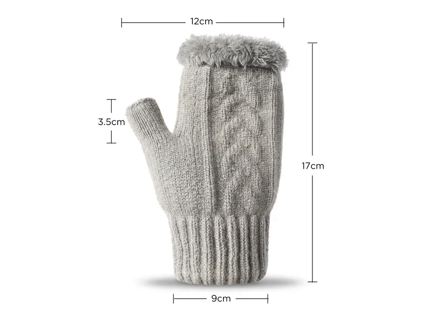 Tarramarra Fingerless Ultra Plush Knit Gloves