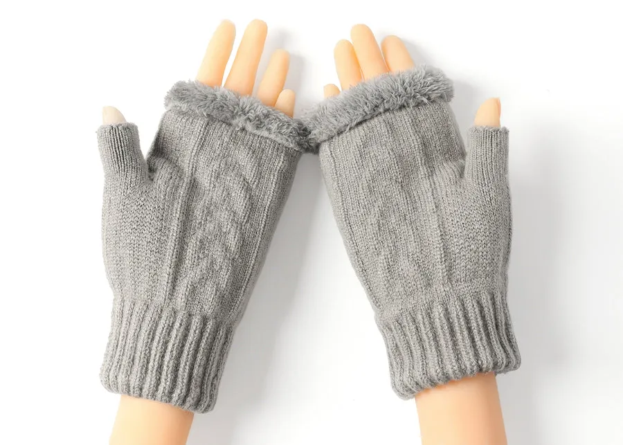 Tarramarra Fingerless Ultra Plush Knit Gloves