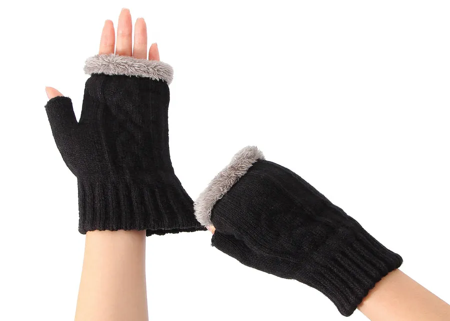 Tarramarra Fingerless Ultra Plush Knit Gloves