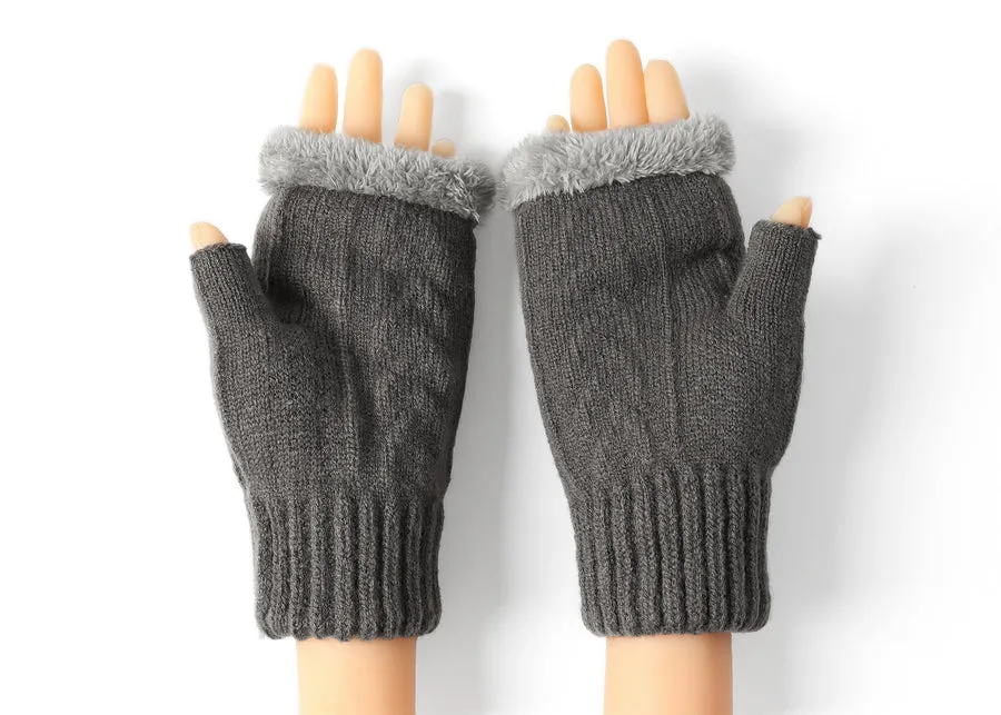 Tarramarra Fingerless Ultra Plush Knit Gloves