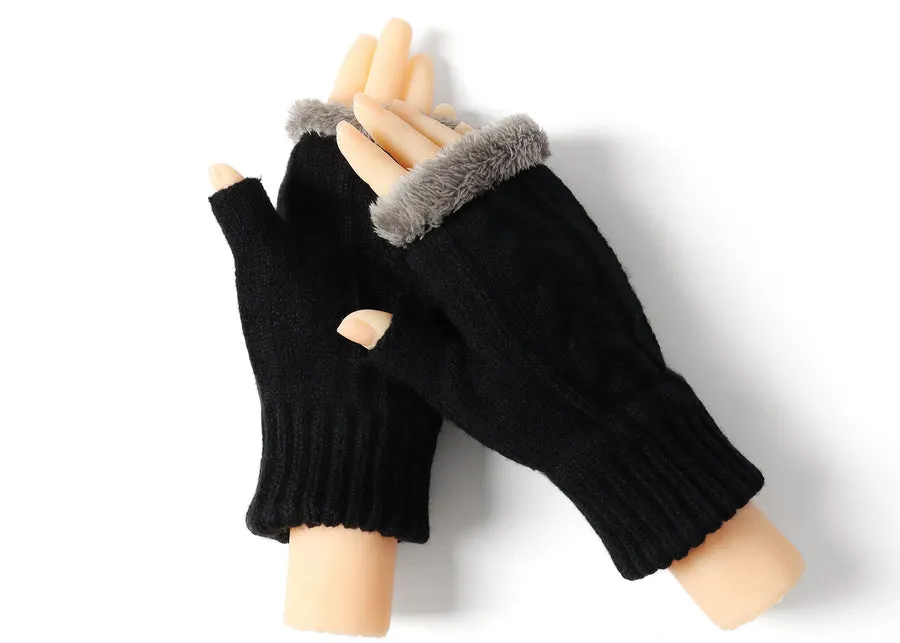 Tarramarra Fingerless Ultra Plush Knit Gloves