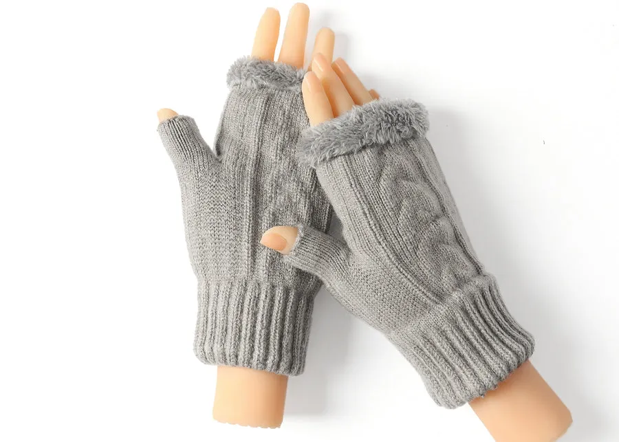 Tarramarra Fingerless Ultra Plush Knit Gloves