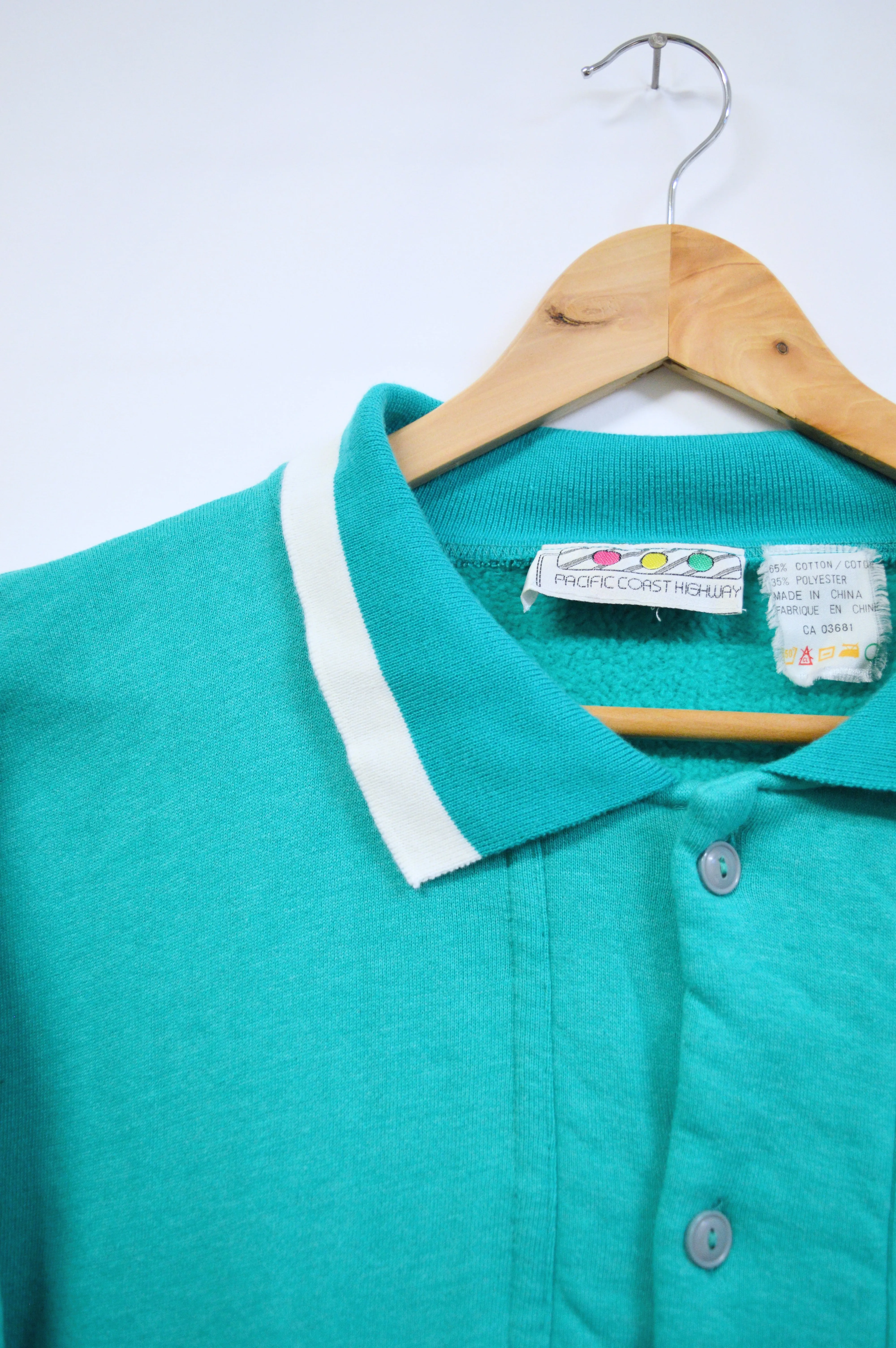 Teal Collared Sweatshirt | M-L