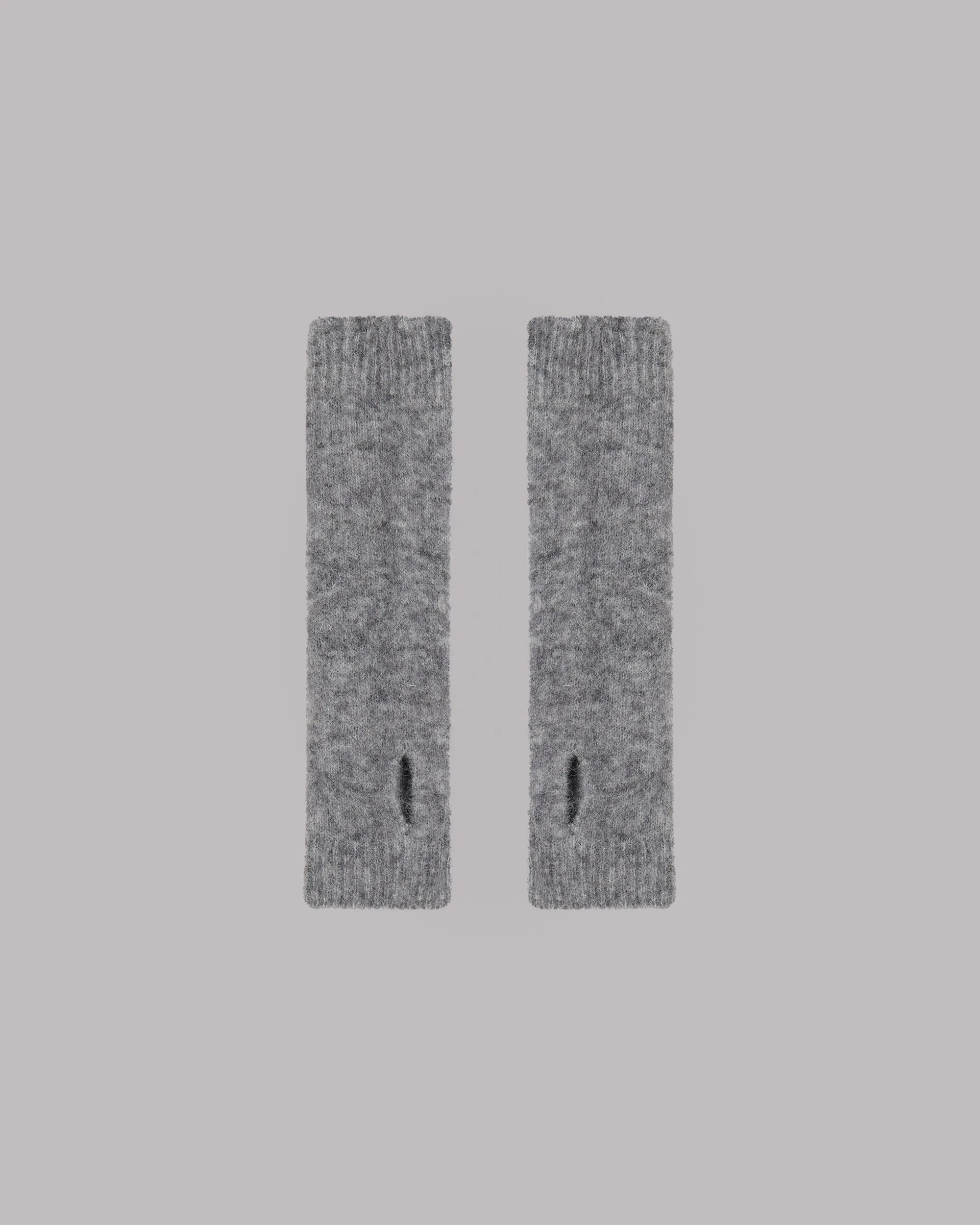 The Grey Melange Knit Gloves