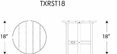 Trex Outdoor Furniture Cape Cod Round 18-Inch Side Table, Sand Castle