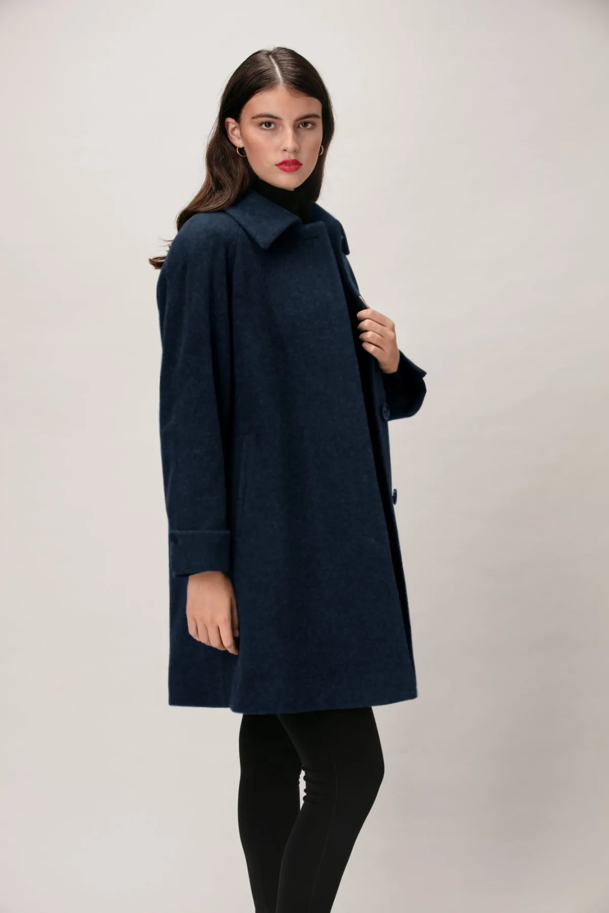 TRINITY Wool & Cashmere Swing Coat 3174