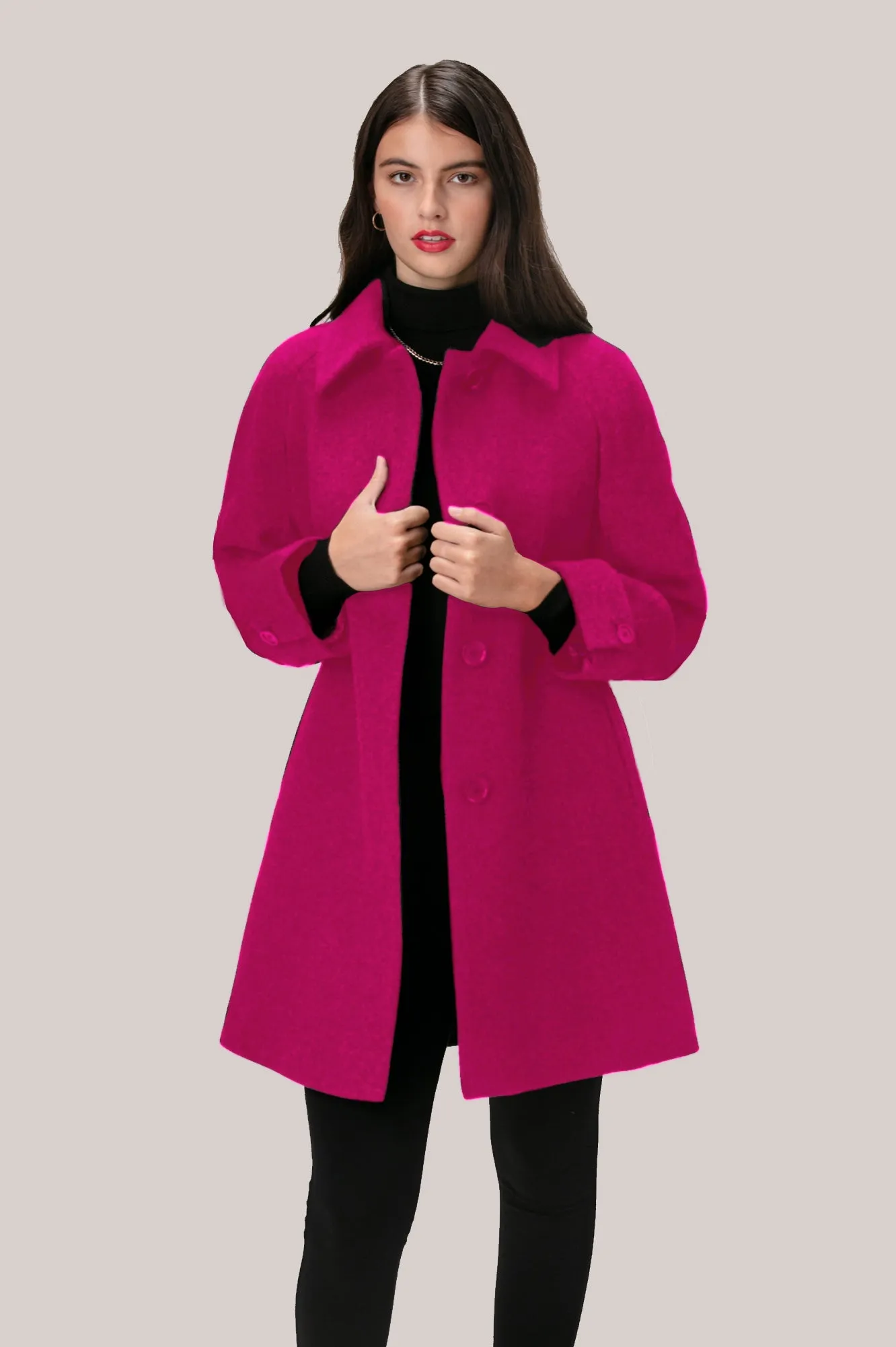 TRINITY Wool & Cashmere Swing Coat 3174