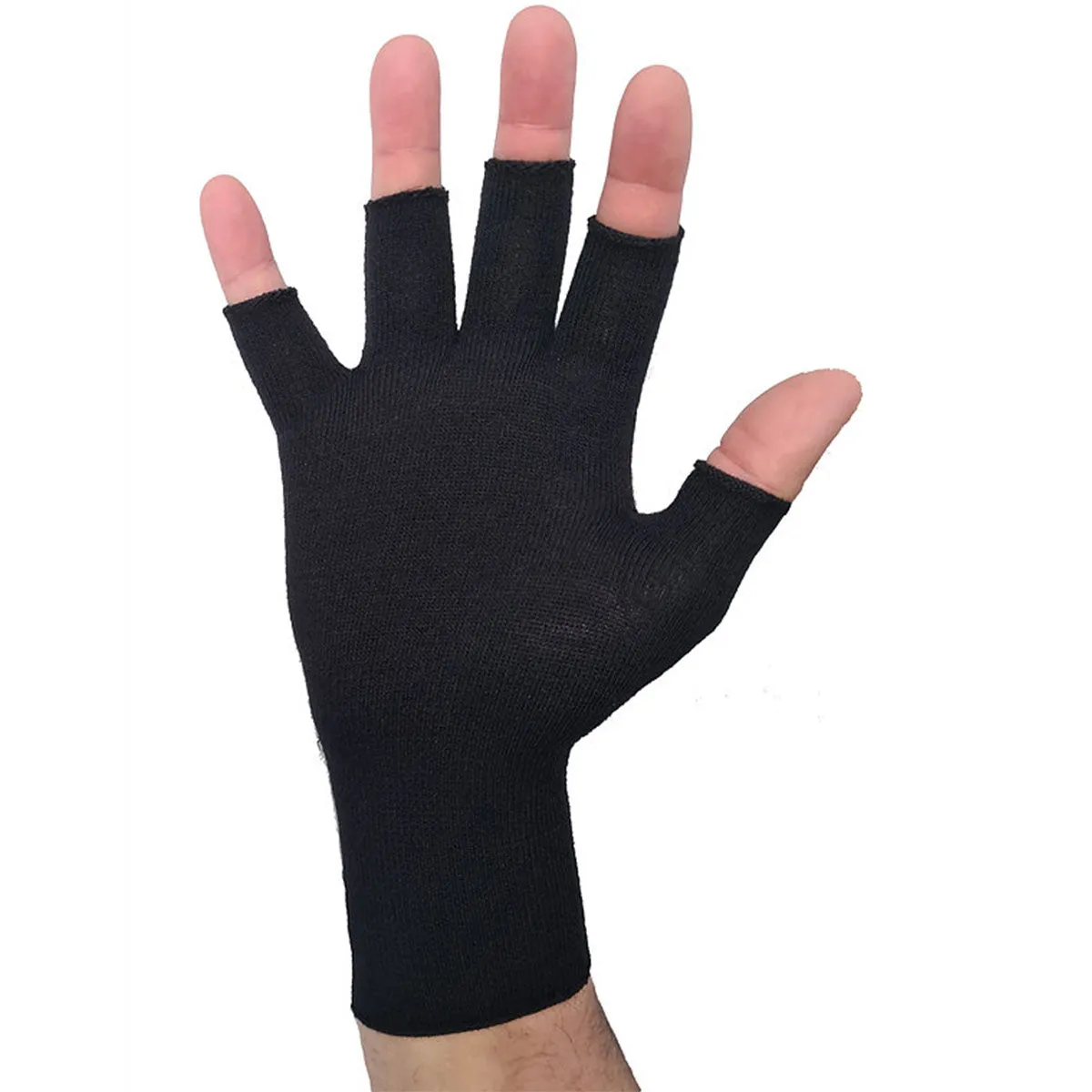 Ussen Thermal Fingerless Flight Gloves Black