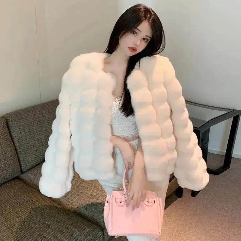 Velvet Eco-friendly Fur Coat