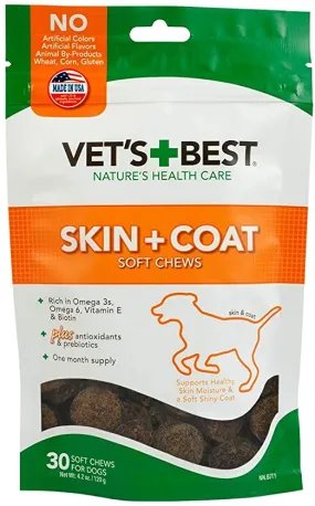 Vet's Best Skin & Coat Soft Chews - 30 Count